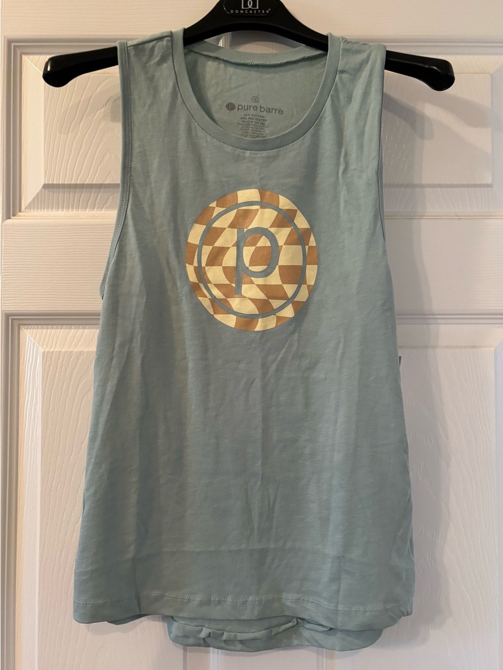 Pure Barre Logo Muscle Tank in Sage Green size S